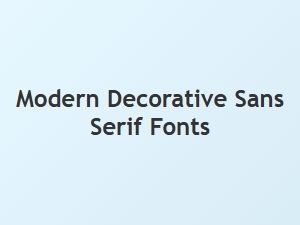 Headline Statements: Bold Modern Sans Serif Fonts